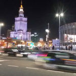 Фото ночной Варшавы